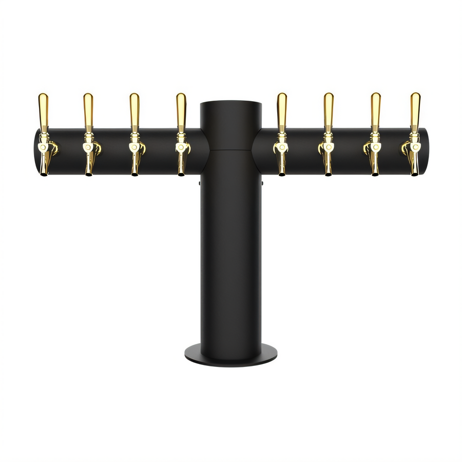 Product image #1 for Micro Matic Metropolis T 8-Faucet Matte Black Glycol-Cooled Draft Tower