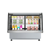 Koolmore DICDC-160-BK 34.5-Inch Drop-In Countertop Refrigerated Display Case, Black, Sliding Glass Doors