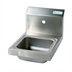 Thumbnail image #1 for BK Resources 9 x 9 x 5 Space Saver Wall-Mount Hand Sink, 1-Hole Splash Mount, 304 Stainless Steel