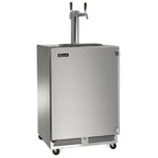 Thumbnail image #1 for Perlick Corporation HC24RS4S-I0-SLFLT Mobile Beer & Wine Dispenser, Stainless Steel, 2 Faucets, 1 Quarter Barrel or 2 Sixth Barrels