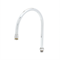 T&S Brass 8-3/4 Inch Swivel Gooseneck Faucet Spout with Stream Regulator Outlet