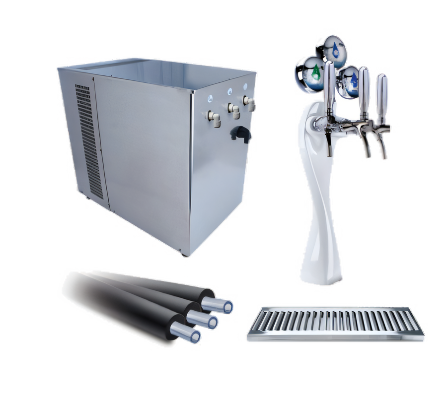 Product image #1 for Micro Matic Undercounter Water Dispenser Kit with Magic Tower, 3 Faucets, 26 GPH