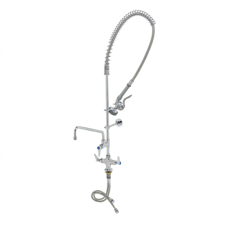 Product image #1 for T&S Brass B-2338 Deck-Mount Single-Hole Pre-Rinse Unit with 12-Inch Swing Spout