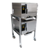 Thumbnail image #1 for AccuTemp Evolution Double-Stacked Connectionless Boilerless Electric Convection Steamer with Stand, 2 Compartments, 3-Pan Capacity Each, 208V