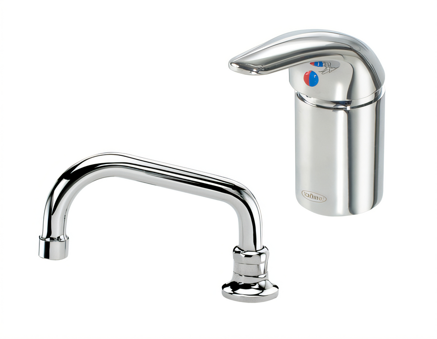 Product image #1 for Krowne Royal Series Deck-Mount Single-Hole Single-Lever Manual Faucet with 6-Inch Remote Gooseneck Spout