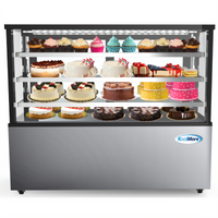 KoolMore 71-Inch Refrigerated Bakery Display Case for Cakes, 30 Cu. Ft., with 3 Adjustable Shelves
