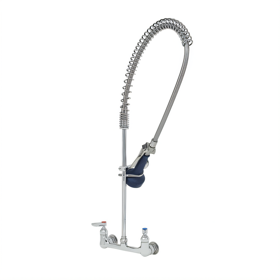 Product image #1 for T&S Brass EasyInstall Spring-Action Wall-Mount Pre-Rinse Unit with 18-Inch Riser, 44-Inch Hose, and Wall Bracket