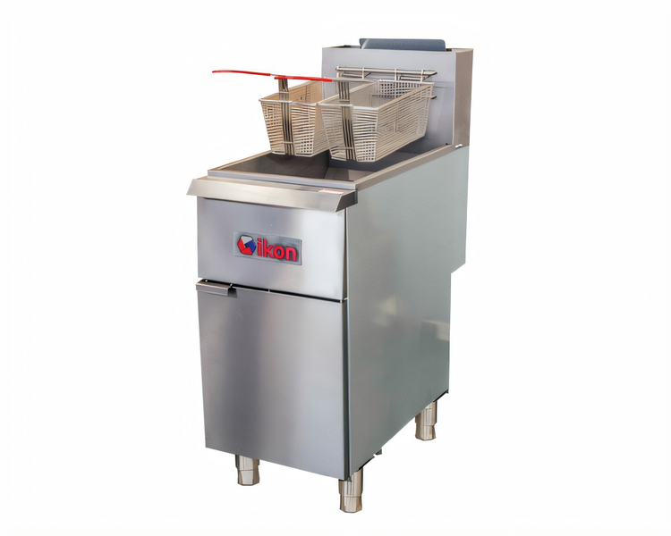 Product image #1 for IKON Cooking IGF-75/80-NG Natural Gas Tube Fryer, 75-80 lb Capacity, Millivolt Controls