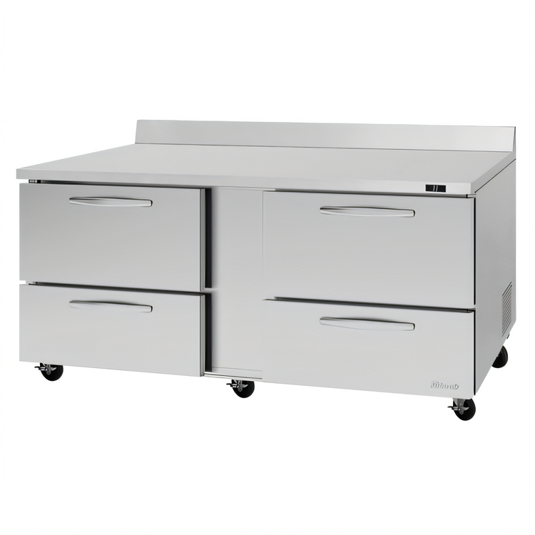 Product image #1 for Turbo Air PRO Series 72-5/8-Inch Two-Section Refrigerated Work Top with 4 Drawers