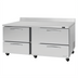 Thumbnail image #1 for Turbo Air PRO Series 72-5/8-Inch Two-Section Refrigerated Work Top with 4 Drawers