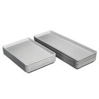 Thumbnail image #1 for White ABS Cryolac Rectangular Bakery Display Platter, 18 x 26 x 1 Inch