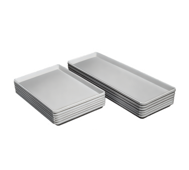 Product image #1 for White ABS Cryolac Rectangular Bakery Display Platter, 18 x 26 x 1 Inch