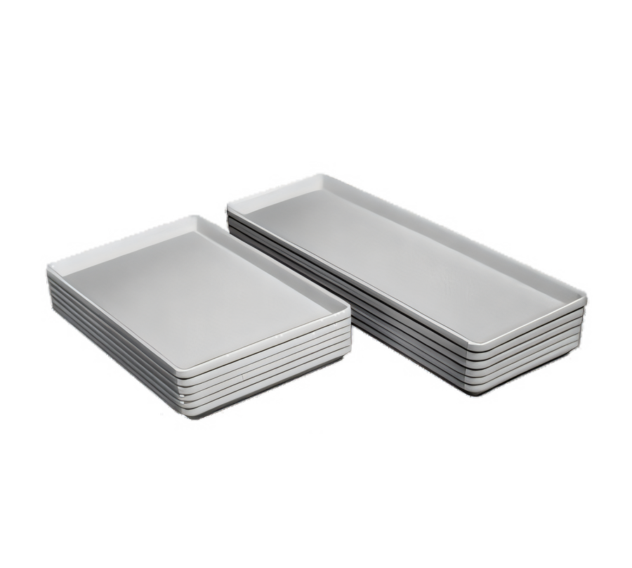 Product image #1 for White ABS Cryolac Rectangular Bakery Display Platter, 18 x 26 x 1 Inch
