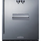 Thumbnail image #1 for Summit Commercial Summit Appliance SBC7BRSFRTP 24-Inch Front-Tap Built-In Dual-Tap Beer Kegerator for Two Sixtel Kegs