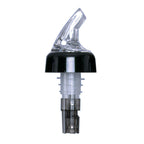 Thumbnail image #1 for Spill-Stop Posi-por 387-28 2 oz Clear Plastic Liquor Pourer with Black Collar