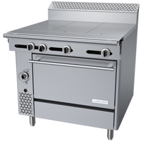 Garland Cuisine C36-8C 36-Inch Heavy-Duty Gas Range with Three 12-Inch Hot Tops and Convection Oven