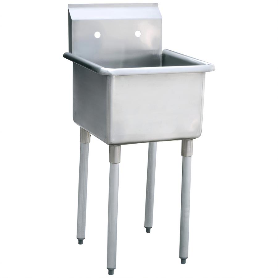 Product image #1 for MixRite Free-Standing Single-Compartment Stainless Steel Mop Sink with Drain Boards