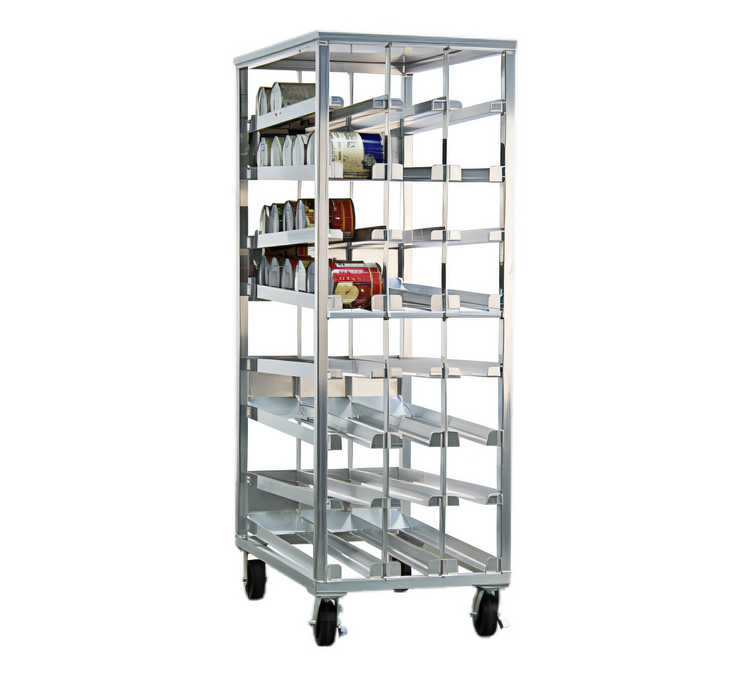 Product image #1 for New Age Mobile First In, First Out #10 Can Rack, 156-Can Capacity
