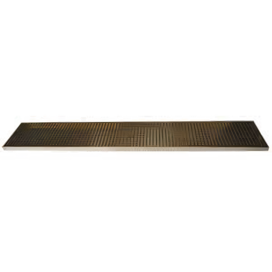 Product image #1 for Micro Matic Stainless Steel Surface Mount Drip Tray Trough with Perforated PVD Brass Screen, 51 Inch x 8 Inch