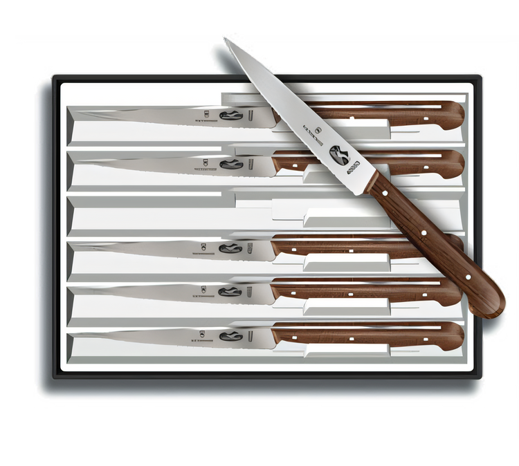 Product image #1 for Victorinox 6-Piece Steak Knife Set with 4-3/4-Inch Spear Point Blades and Wood Handles