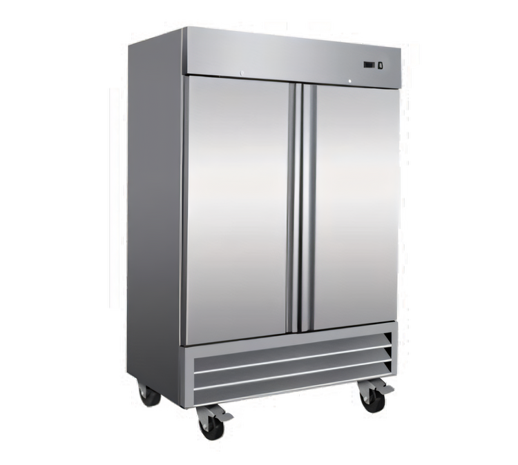 Product image #1 for Serv-Ware 2-Door 35 Cu. Ft. Bottom-Mounted Reach-In Freezer, Stainless Steel, 115V