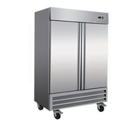 Serv-Ware 2-Door 35 Cu. Ft. Bottom-Mounted Reach-In Freezer, Stainless Steel, 115V