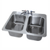 Thumbnail image #1 for Advance Tabco Bar King (Supreme) DBS-2 Drop-In 2-Compartment Stainless Steel Bar Sink with Faucet and Overflow Pipes