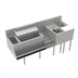 Thumbnail image #1 for Krowne Royal Series 68-Inch Stainless Steel Underbar Workstation with Ice Bin, Elixir Well, Dump Sink, Cutting Board, and Cabinet