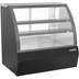 Thumbnail image #1 for Beverage-Air 49-Inch Open-Food Rated Refrigerated Full-Service Deli Case, Curved Glass Front, Sliding Rear Doors, 14 Cu. Ft., Black