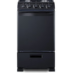Thumbnail image #1 for Summit Commercial Summit Appliance RG201B 20-Inch Freestanding Commercial Gas Range with 2.3 Cu. Ft. Oven, Broiler, and Sealed Burners