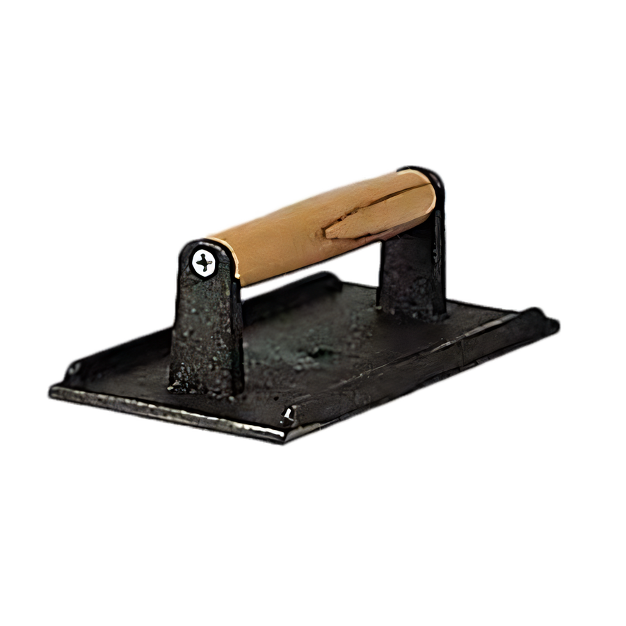Product image #1 for Cast Iron Steak Weight with Wood Handle, 8-1/4 x 4-1/4 Inches