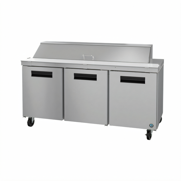 Product image #1 for Hoshizaki Steelheart 72-Inch Three-Section Sandwich Top Refrigerator Prep Table