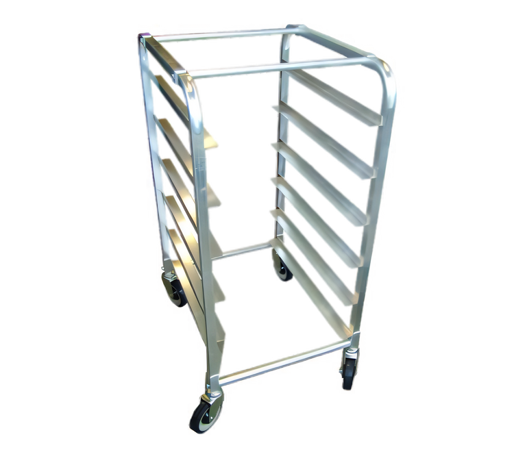 Product image #1 for Half-Size Mobile End-Load Aluminum Pan Rack for 18 x 26 Pans, 6-Pan Capacity