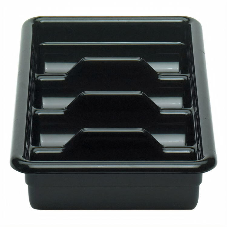 Product image #2 for Cambro Cambox® 4-Compartment Cutlery Box, Black Hi-Impact Plastic