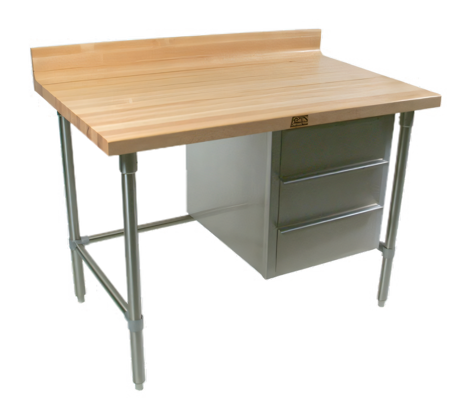 Product image #1 for John Boos 84" x 30" Wood Top Bakers' Table with 1-3/4" Northern Hard Rock Maple Top and 3 Drawers