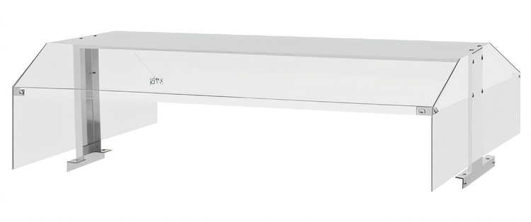 Product image #1 for Turbo Air 60-Inch Double-Sided Stainless Steel Food Bar Sneeze Guard for JBT-60
