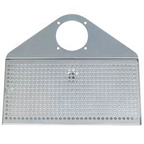 Thumbnail image #1 for Micro Matic USA DP-740DP Surface-Mount Stainless Steel Draft Tower Drip Tray Trough with Perforated Screen and 1/2-Inch NPT Drain