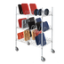 Thumbnail image #1 for Channel Manufacturing Mobile Glass/Oval Tray Drying Rack, 3 Shelves, 102-Tray Capacity
