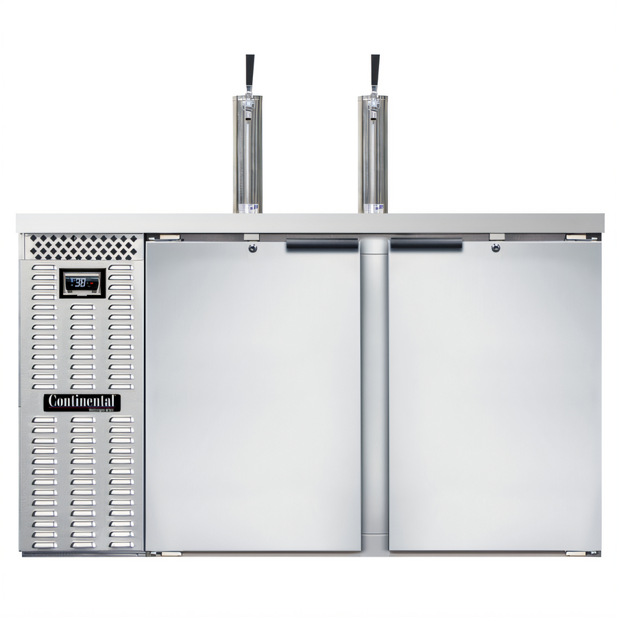 Product image #1 for Continental Refrigerator KC59NSS 59" 2-Tap Undercounter Commercial Keg Cooler