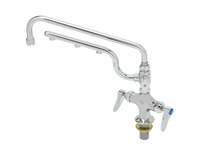 T&S UltraRinse Single-Hole Deck-Mount Manual Mixing Faucet with 12-Inch Swing Nozzle and 10-Inch Spray Arm