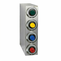 Dispense-Rite Stainless Steel Cup Dispensing Cabinet with 4 SLR-2 Dispensers