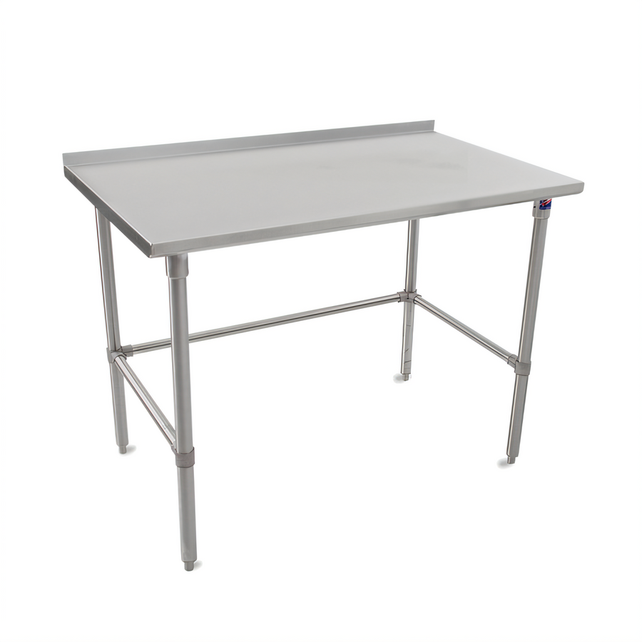Product image #1 for John Boos Stallion 30 x 36-Inch Stainless Steel Work Table with Rear Backsplash and Safety Edge