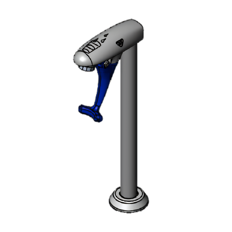 Product image #1 for T&S Brass 12-Inch Deck-Mount Pedestal Glass Filler with Water Filtration Kit