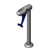T&S Brass 12-Inch Deck-Mount Pedestal Glass Filler with Water Filtration Kit