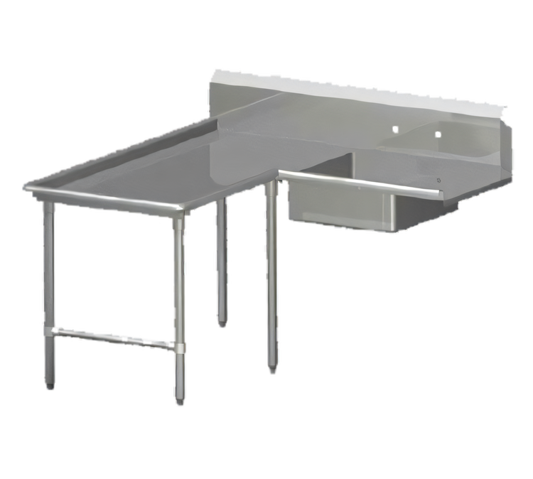 Product image #1 for John Boos Pro-Bowl L-Shaped Island Soiled Dishtable with 20 x 20 x 8 Pre-Rinse Sink Bowl, Left-to-Right, 60 x 144 Inches