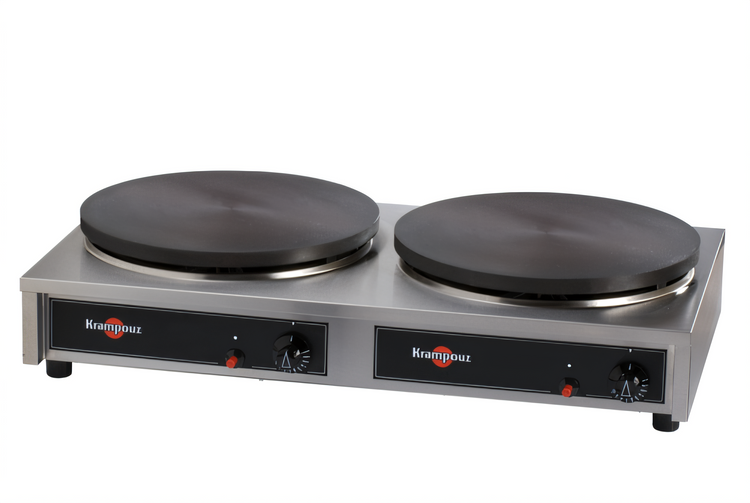 Product image #1 for Krampouz Double Gas Countertop Crepe Maker, 15-3/4 Inch (40 cm), 2 Griddles
