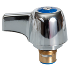 Thumbnail image #1 for BK Resources WorkForce BKF-W-CVCH-G Cold Valve Kit with Handle, Quarter-Turn Ceramic, Clip-On Stem, Chrome-Plated Base, for 4" OC & BK8D Faucets