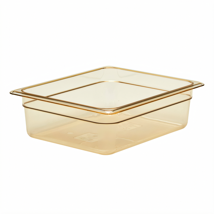 Product image #1 for Cambro H-Pan High Heat Half-Size 4-Inch Deep Amber Hot Food Pan