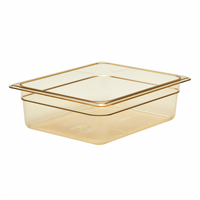 Cambro H-Pan High Heat Half-Size 4-Inch Deep Amber Hot Food Pan