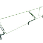 Thumbnail image #1 for Hatco Flav-R-Shield™ ES67-84 84-Inch Self-Service Single-Sided Tempered Glass Food Shield with Stainless Steel Posts